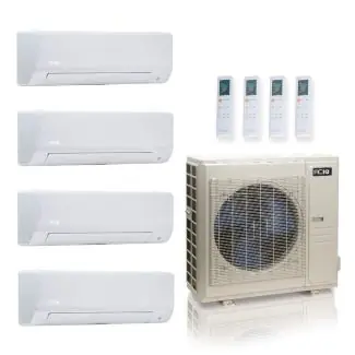 ACIQ ES-55Z-M6C 55,000 BTU ACiQ Standard 22 SEER2 4 Zone Wall Mount Mini Split Heat Pump System - R454B
