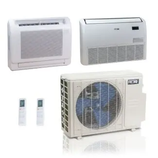 ACIQ ES-27Z-M4C 27,000 BTU ACiQ Standard 25 SEER2 Dual Zone Floor Mount Mini Split Heat Pump System - R454B