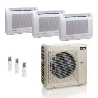 ACIQ ES-48Z-M6C 48,000 BTU ACiQ Standard 24 SEER2 3 Zone Floor Mount Mini Split Heat Pump System - R454B