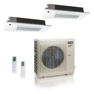 ACIQ ACIQ-36Z-HH-M5C 36,000 BTU ACiQ Extreme 23 SEER2 Dual Zone Slim Ceiling Casette Mini Split Heat Pump System - R454B