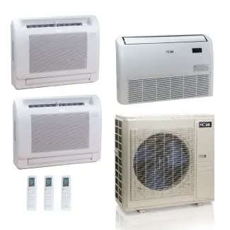 ACIQ ES-55Z-M6C 55,000 BTU ACiQ Standard 22 SEER2 Multi-Zone Floor Mount Mini Split Heat Pump System