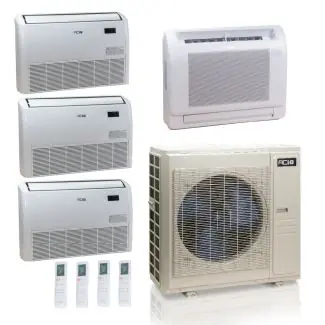 ACIQ ES-55Z-M6C 55,000 BTU ACiQ Standard 22 SEER2 4 Zone Floor Mount Mini Split Heat Pump System - R454B