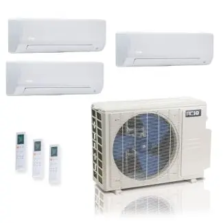ACIQ ES-36Z-M5C 36,000 BTU ACiQ Standard 24 SEER2 3 Zone Wall Mount Mini Split Heat Pump System - R454B