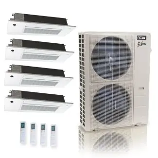 ACIQ ACIQ-55Z-HH-M6C 55,000 BTU ACiQ Extreme 22.2 SEER2 4 Zone Slim Ceiling Cassette Mini Split Heat Pump System - R454B