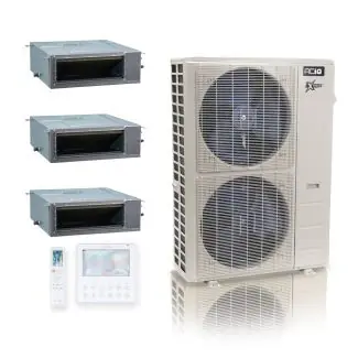 ACIQ ACIQ-55Z-HH-M6C 55,000 BTU ACiQ Extreme 20 SEER2 3 Zone Concealed Duct Mini Split Heat Pump System - R454B