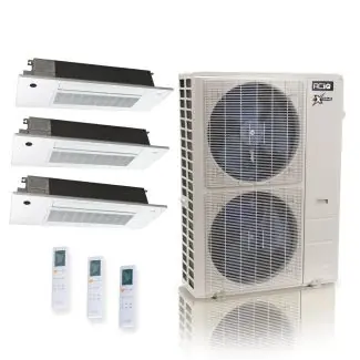 ACIQ ACIQ-55Z-HH-M6C 55,000 BTU ACiQ Extreme 22.2 SEER2 3 Zone Slim Ceiling Casette Mini Split Heat Pump System - R454B