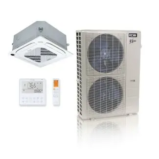 ACIQ ACIQ-48ZPL-HP230C 48,000 BTU ACiQ Extreme 23 SEER2 Single Zone Ceiling Cassette Mini Split Heat Pump System - R454B