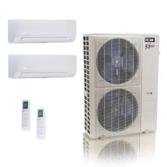 ACIQ ACIQ-48Z-HH-M6C 48,000 BTU ACIQ Extreme 23 SEER2 Dual Zone Wall Mount Mini Split Heat Pump System - R454B