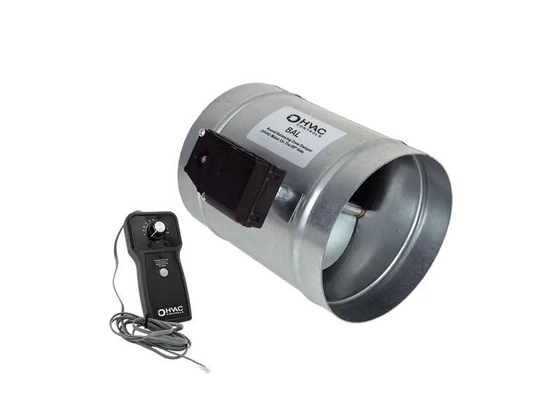 Io Hvac Controls BAL-05 5 inches Round Electronic Remote Balancing Damper w/ Actuator