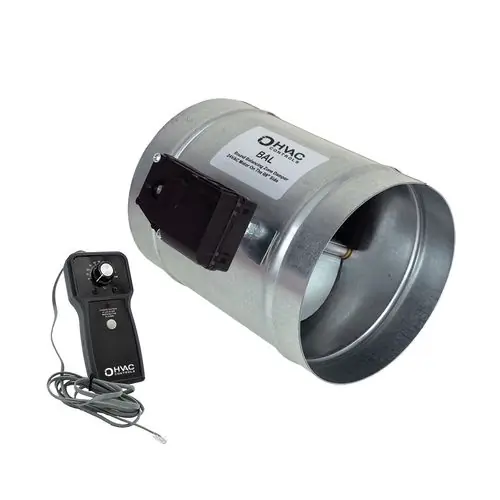 Io Hvac Controls Bal-14 Round Electronic Remote Balancing Damper w/ Actuator 14 inches