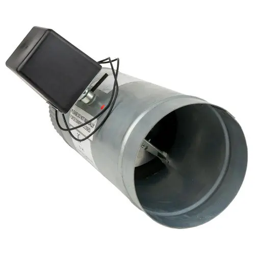Io Hvac Controls D-04-120V-PO 4 inches Powered Open, 2 Wire Damper with 120V Actuator