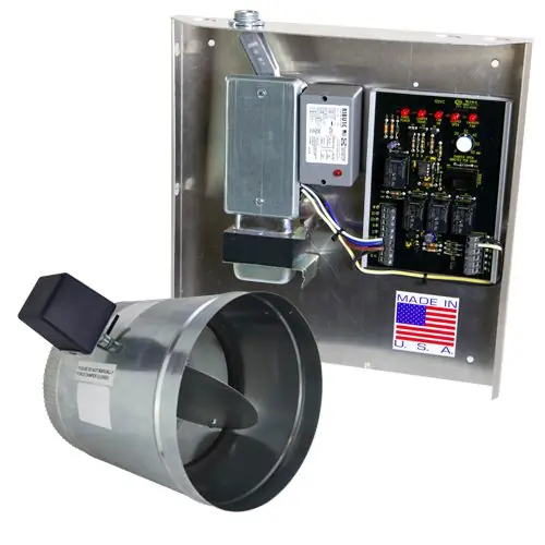 Io Hvac Controls iO-FAVR-ENH-08 Fav Panel with Relay, Transformer, Junction Box and Wiring 8 inches Damper