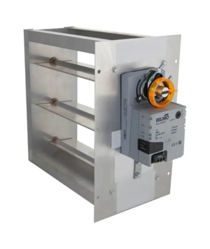 Io Hvac Controls LD-1810-BM 18 inches x 10 inches Rectangular 2 Position Zone Damper - 3 Wire Actuator w/ Led- Bottom Mount