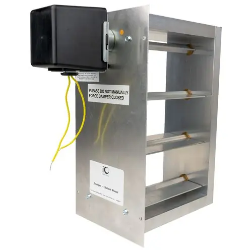 Io Hvac Controls HD-3614-BM-PO 36 inches x 14 inches Rectangular Two-Position Zone Damper Bottom Mount Powered Open