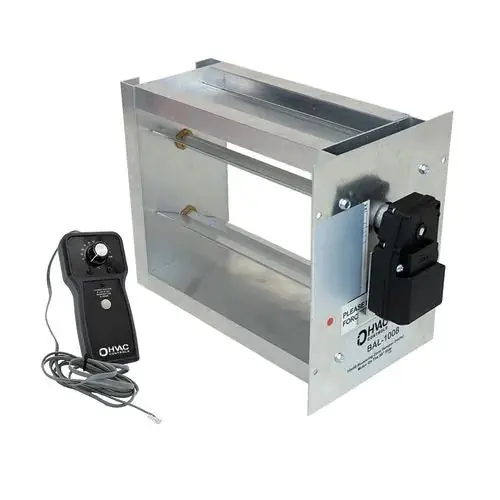 Io Hvac Controls BAL-1812 Rectangular Electronic Balancing Damper w/ Actuator 18 inches x 12 inches