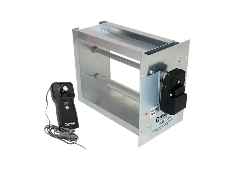 Io Hvac Controls BAL-2010 20 inches x 10 inches Rectangular Electronic Balancing Damper w/ Actuator