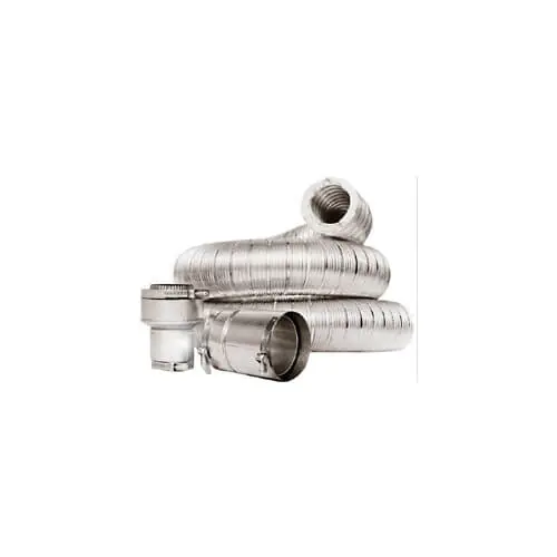 Z-Flex 2ZIKXXX0406 4 inches x 6 Ft. Insul-Vent Double Wall Insulated Vent Connector Kit