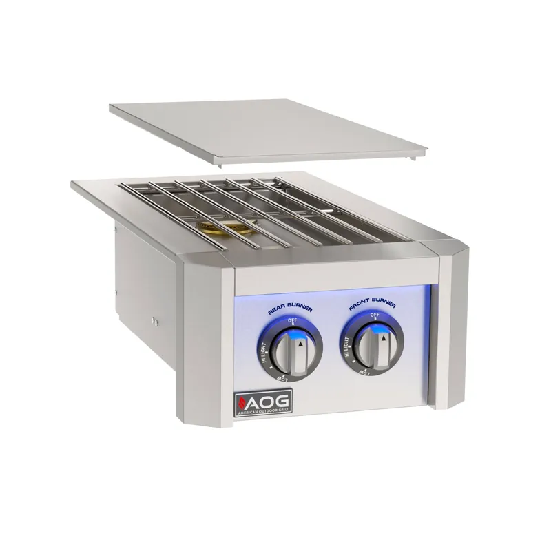 American Outdoor Grill AOG2SBL Double Side Burner L Series 25,000 BTU
