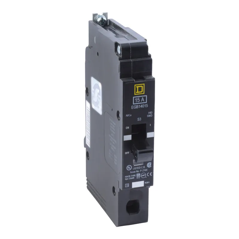 Square D EGB14015 miniature circuit breaker 15 amp 277 volt
