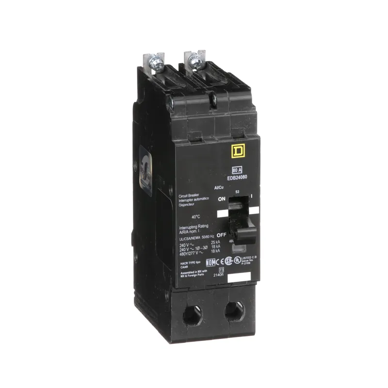Square D EDB24080 Miniature Circuit Breaker 80 Amp