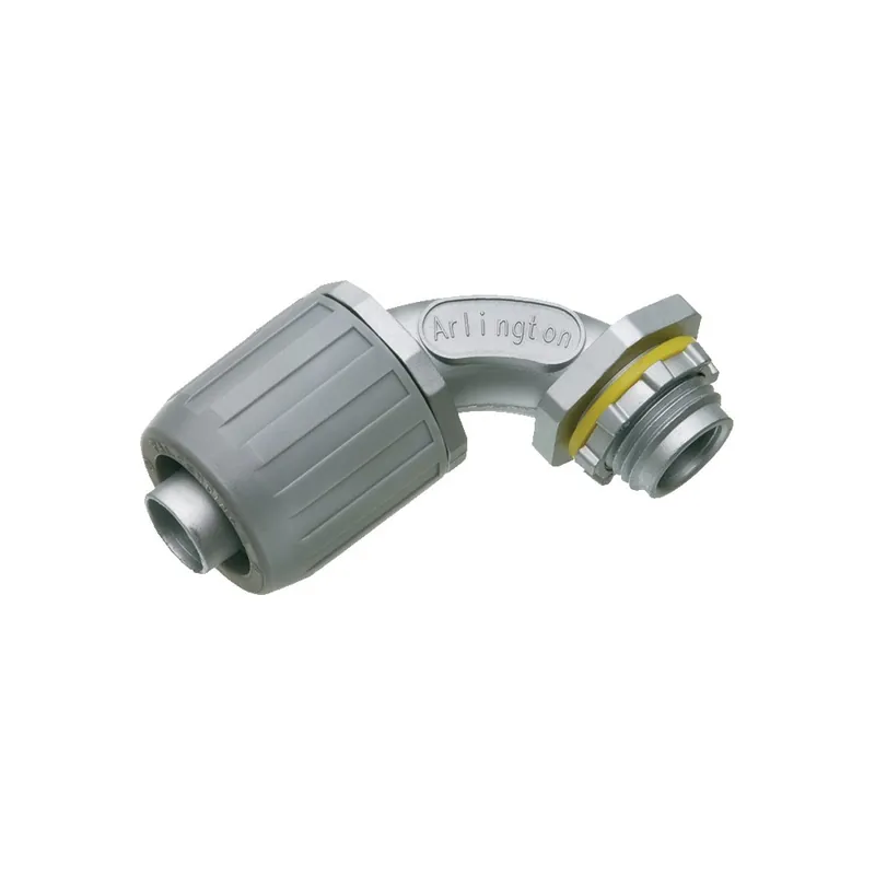 Arlington LT905 Snap2IT Liquid Tight Conduit Connector 1/2 in 90 deg Angle
