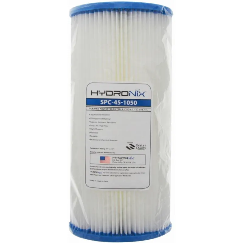 Hydronix SPC-45-1050 Polyester Pleated 50 Micron Under Sink Replacement Filter