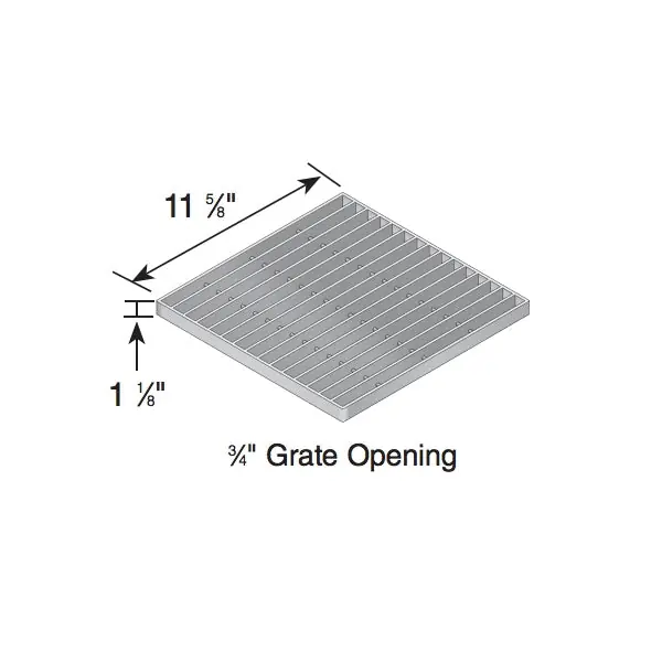 Nds 1215 12 in. Square Catch Basin Drain Grate Galvanized Steel