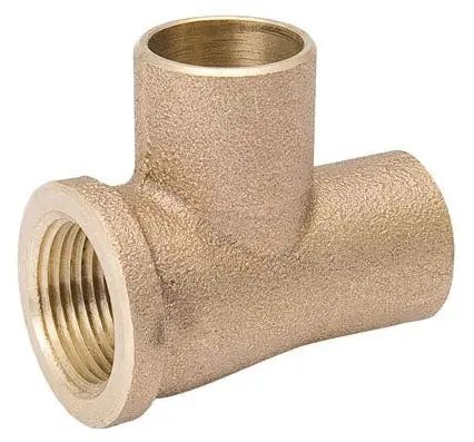 Mueller Streamline A02624NL Tee Fitting 1 Inch x 3/4 Inch x 1 Inch