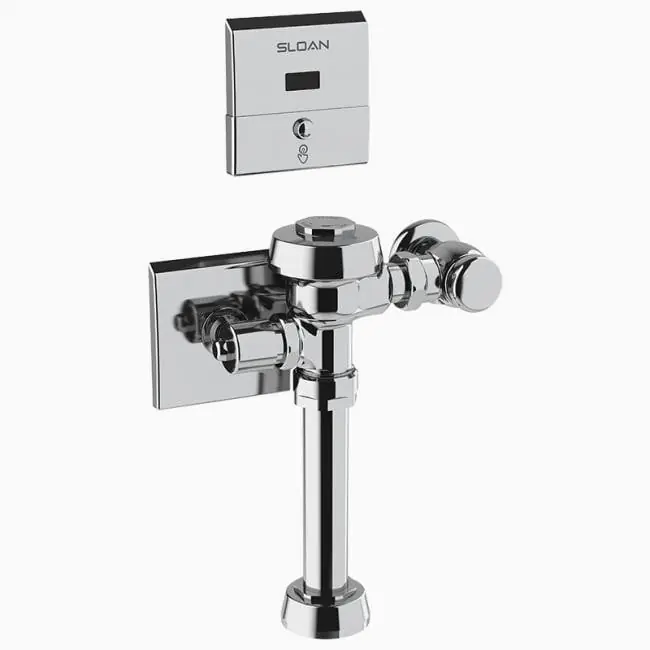 Sloan Led 3910892 Royal 111 ESS YO 1.6 GPF Single Flush Top Spud Exposed Sensor Water Closet Flushometer with Electrical Override and Angle Stop Bumper