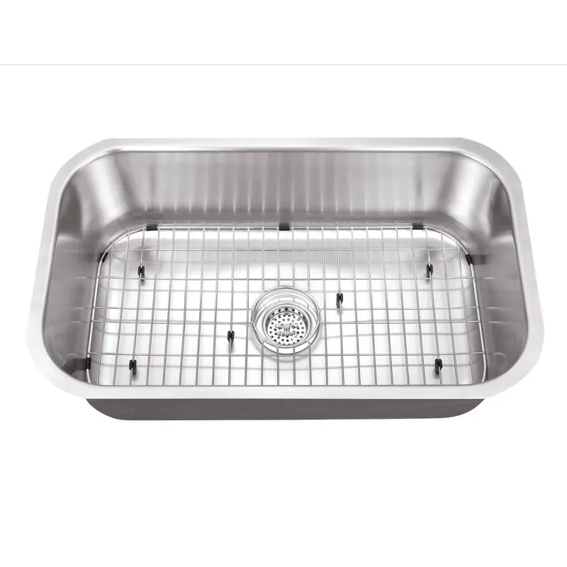 Cahaba CA121SB30 Single Kitchen Sink w/ Grid Set & Drain Assembly