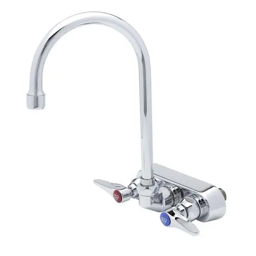 T&S Brass B-1146 / TX. NET ITEM Faucet Back Mounted 4 inches Spread W/Gooseneck Swing Spout 10-3/8 inches High