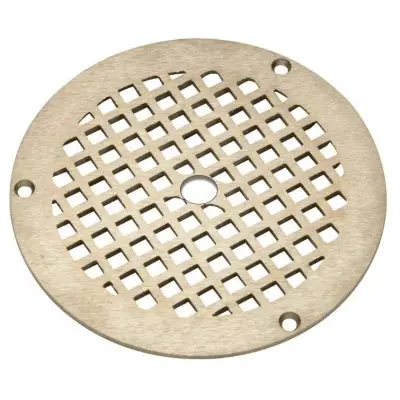 Zurn PN400-8B-STR-W/SCR 8 inches Dia. Round Floor Drain W/Screws, Nickel