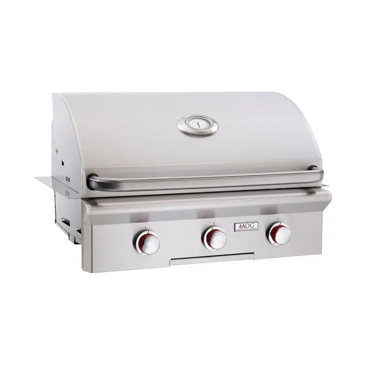 American Outdoor Grill 30NBT T-Series Natural Gas 30 inch Built-In Grill with Backburner Piezo Ignition
