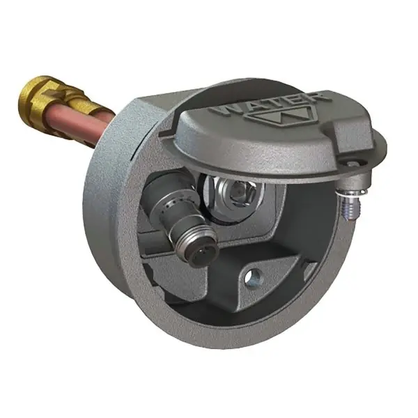 Woodford RB67C-14 Model RB67 14 inches 3/4 inches Copper Water Tube Inlet Freezeless Backflow Preventer Round Box Wall Hydrant