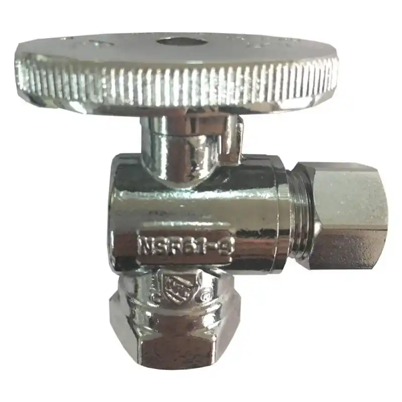 Jones Stephens S10339 3/8 inches FIP x 3/8 inches OD Comp Quarter-Turn Angle Supply Stop Valve