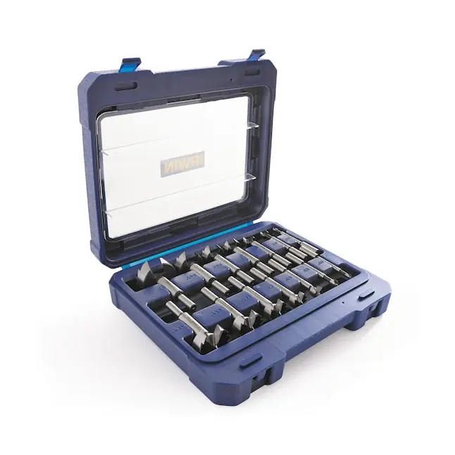 Irwin 1966893 14-Pc Wood Drilling Forstner Bit Set