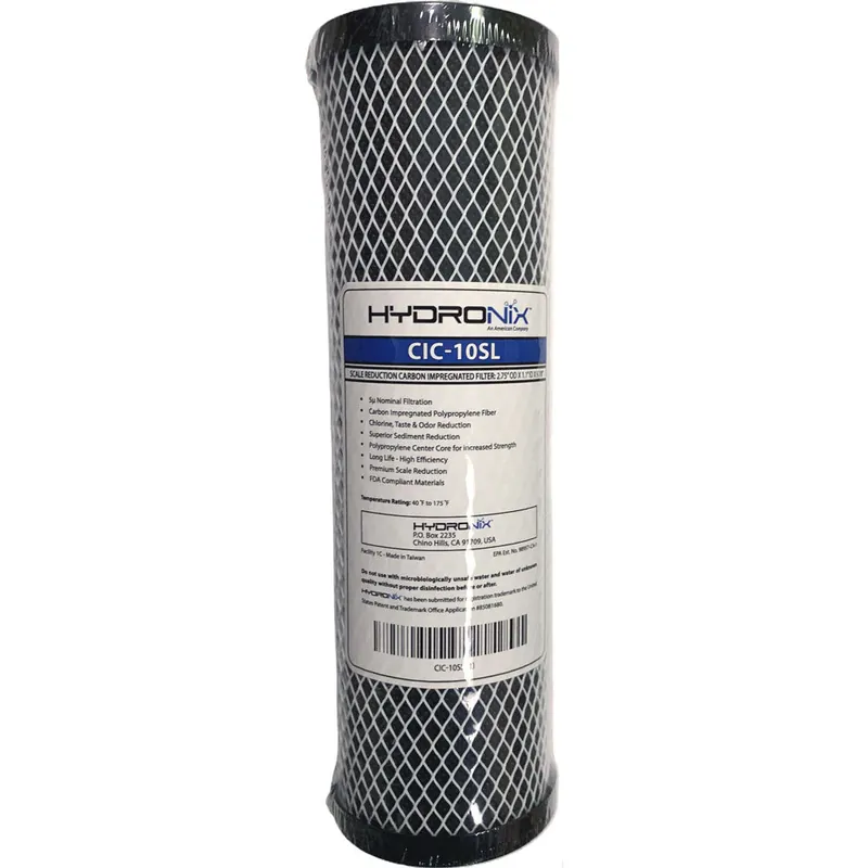 Hydronix CIC-10SL Carbon Impregnated Scale Inhibitor Filter Cartridge