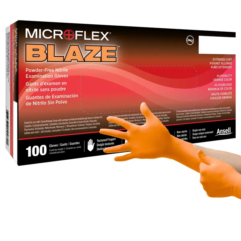 Microflex N485 Blaze Pf Nitrile Exam Glove Xx-Large