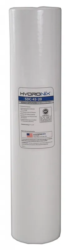 Hydronix SDC-45-2050 Sediment Graded Density Filter Cartridge 4.5 inches x 20 inches Formerly Liquatec SDF-45-2050