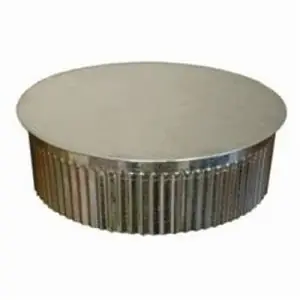 Snappy 65-06 Sheet Metal Cap 6 inches Galvanized Round Crimped