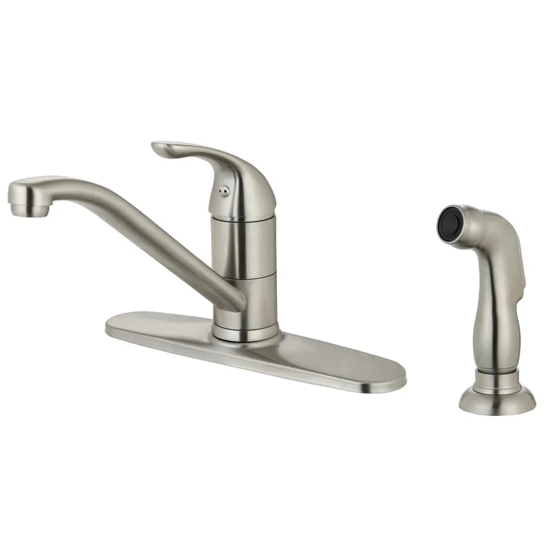 Compass Manufacturing 191-6575 Noble Single Handle Kitchen Faucet with Side Spray