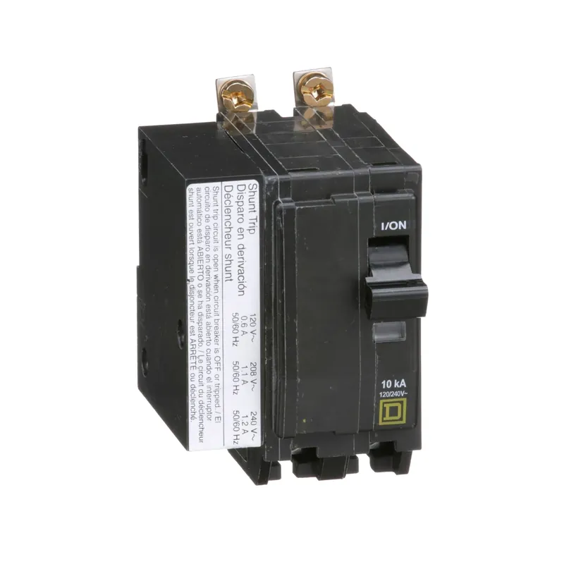 Square D QOB2601021 2-Pole 60 Amp 120/240 Volt Bolt-On Thermal Magnetic Miniature Circuit Breaker