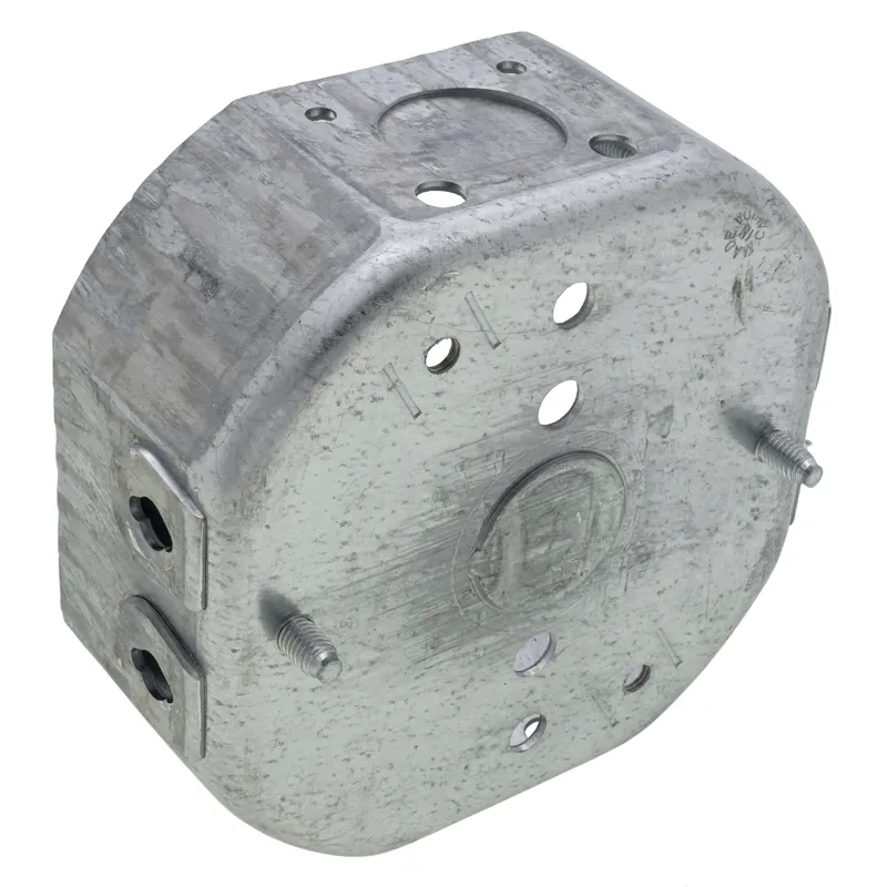 Steel City 54151-N 4 x 1-1/2 Inch Steel Octagon Box with 1/2 Inch Knockout and Clamp