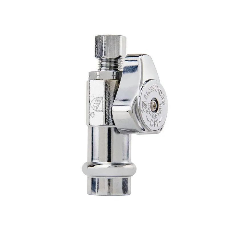Brasscraft G2CPN04X C1 1/2 inches Nominal Press x 1/4 inches OD Compression 1/4 Turn Straight Stop Valve