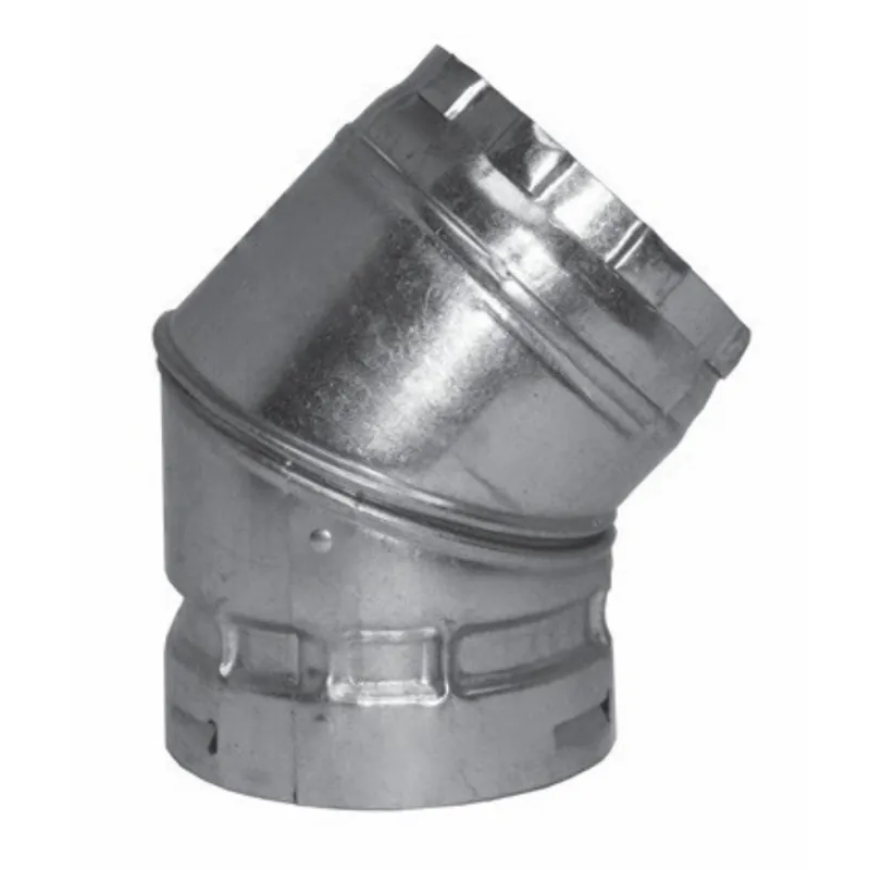 Duravent 16BVL45 Round Type B Gas Vent Pipe 45 inches Degree Elbow