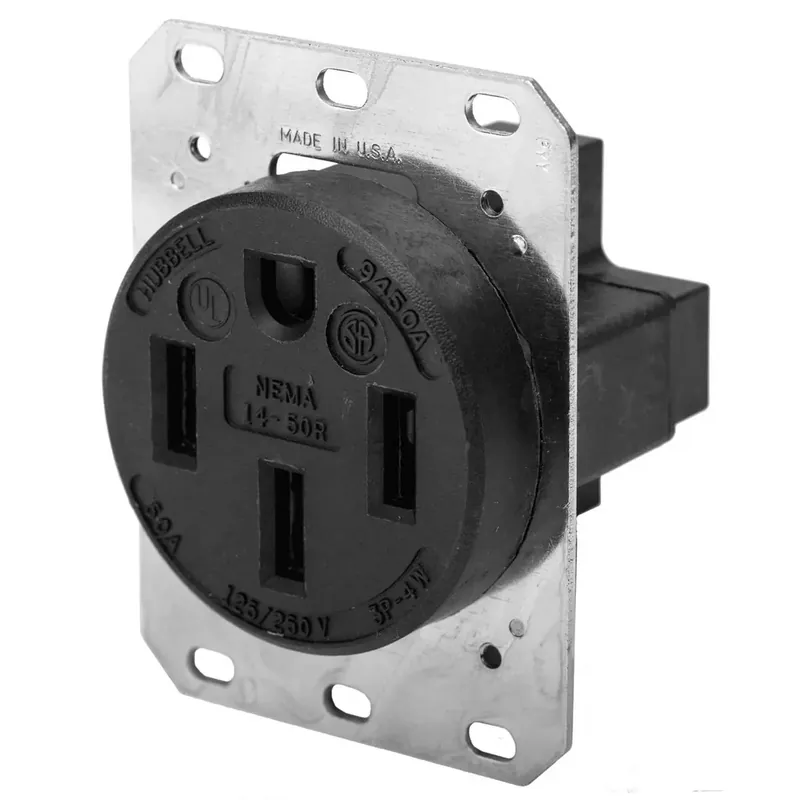 Wiring HBL9450A Straight Blade Power Receptacle 50 Ampere