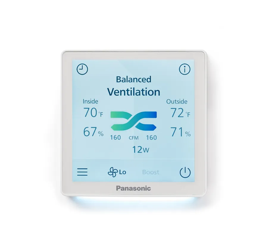 Panasonic FV-SCVE2 Intelli-Balance 100 Energy Recovery Ventilator (ERV) 30-100 CFM