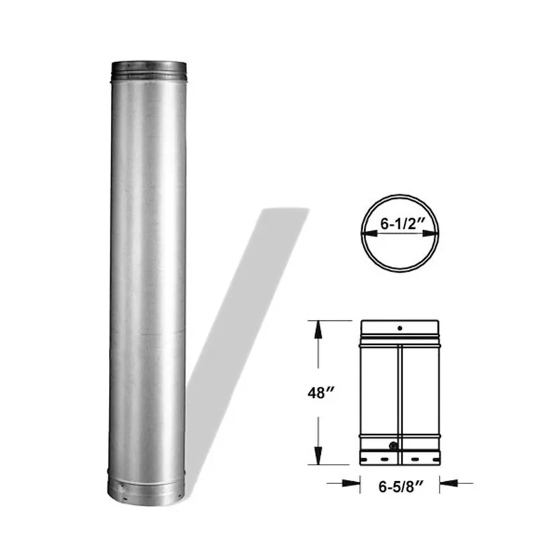 Duravent 6DLR-48 DuraLiner Round Rigid Pipe 48 feet'