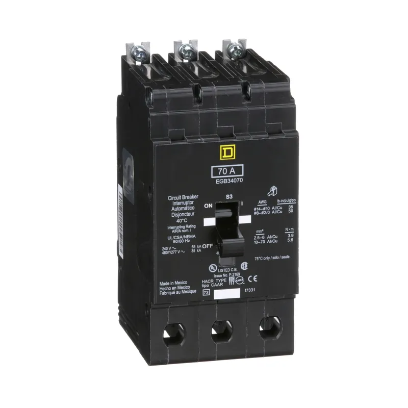 Square D EGB34070 EGB34070 480Y/277 Volt 70 Amp Miniature Circuit Breaker