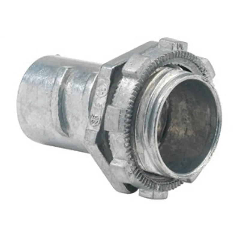 Bridgeport 524-DC2 Connector, Screw-In, Zinc Die Cast, Flex Size 1-1/2 Inch
